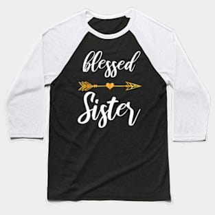 Blessed Sister Girls Women Family Thanksgiving Baseball T-Shirt